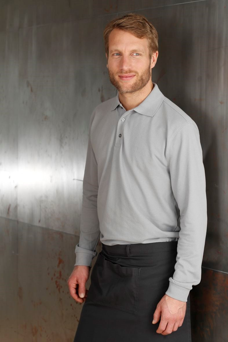 Benno - Hellgrau - Langarmpolo