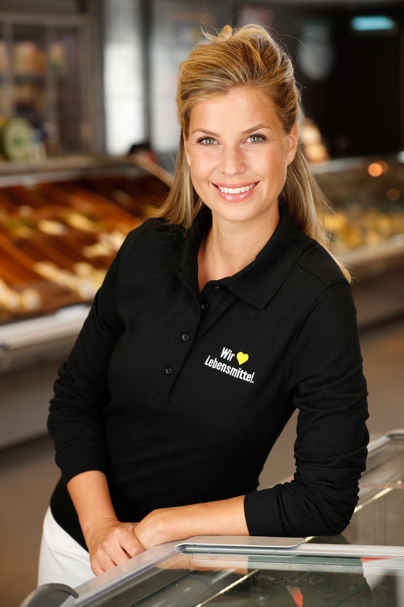 Christin - Schwarz - Langarm-Polo